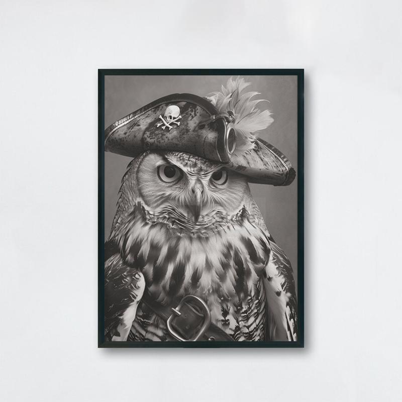 Gentleman Vintage Animals Poster Antique Design Prints Canvas Painting Retro Wall Art Pictures Home Room Monochrome Decoration