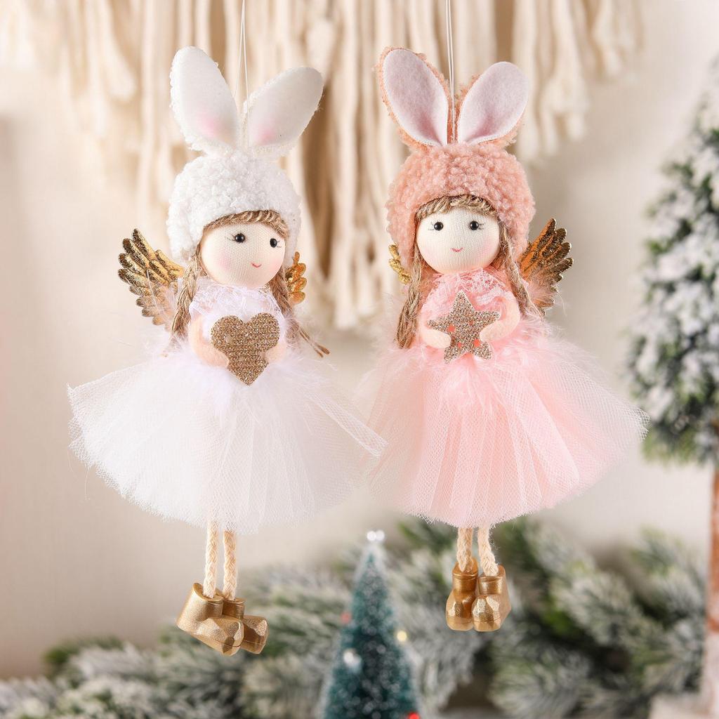 Angel Long Ears Christmas Tree Pendant for Festive Decoration