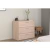 Commode EASY LIFE - 3 Tiroirs - Décor chene - L 78,2 x P 40,8 x H 69,3cm - PARISOT