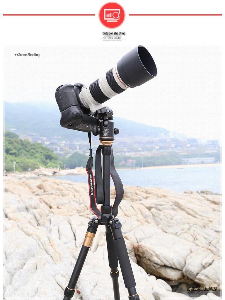 7-Licht-Last Q666 Reise-Stativ für Spiegellose & DSLR-Kameras
