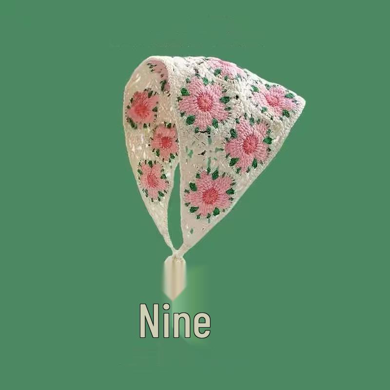 Retro Girly French Lace Triangle Scarf: Versatile Summer Headscarf & Photo Prop