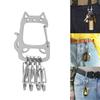 Creative S Hook Lucky Cat Keychain In Stainless Steel Material Perfect For Organizing Keys And Small Items
