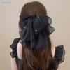 Ribbon Bow Hair Clip Temperament Chiffon Large Size Fluffy Princess Vibe Hair Clip Women Ponytail Hairpin Hair Accessory
