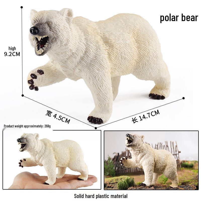 Polar Bear Wildlife Model Toy - Arctic Animal for Children's Sensory Play and Early Education