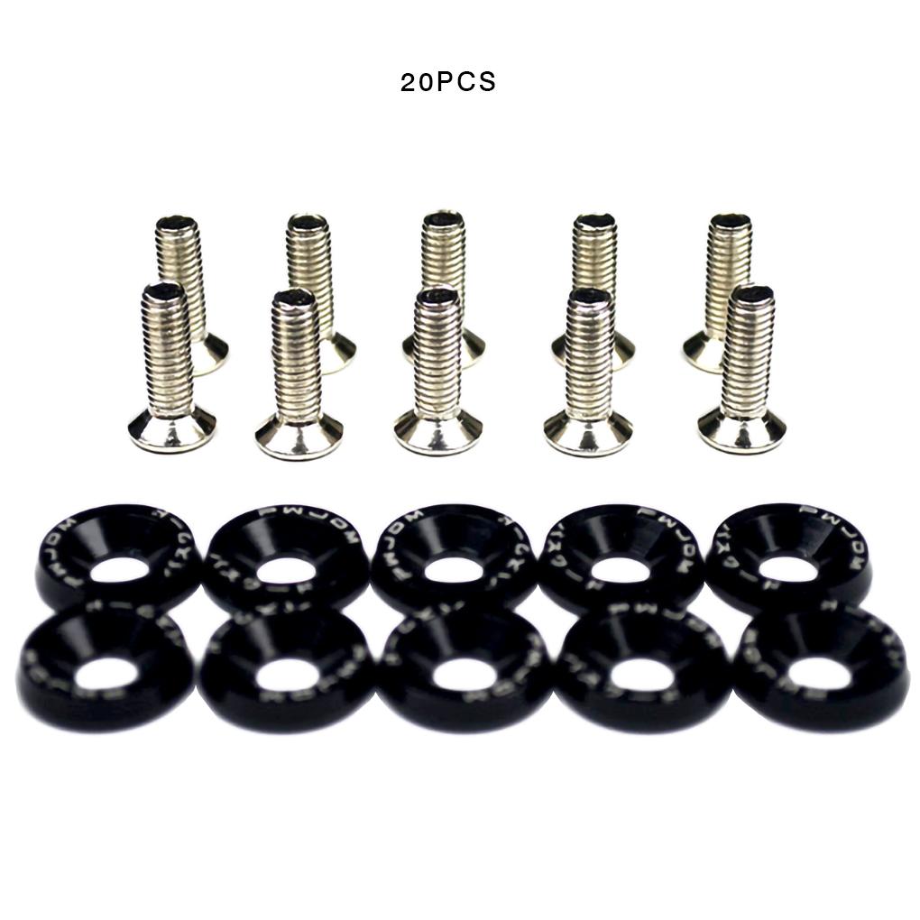 

10 шт. M6 автомобильные модифицированные шестигранные крепежи шайба крыла бампер двигатель вогнутые винты шайба крыла номерной знак болты автомобильный стиль