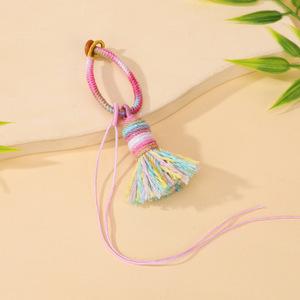 2Pcs Gradient Colorful Tassels DIY Pendant Crafts Clothing Decorative Curtain Bag Sewing Accessories Keychain Hanging Ornament