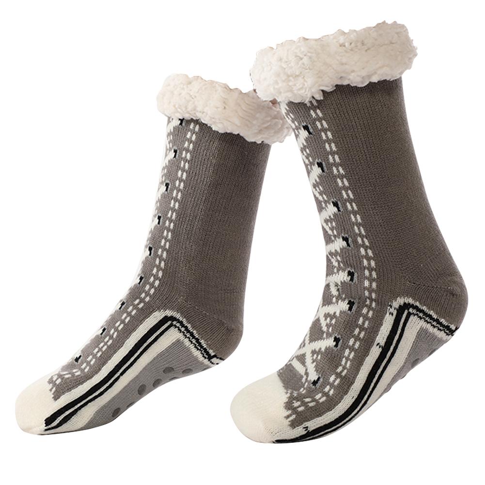 Thermal Plush Socks Fluffy Home Socks Comfortable Soft Work Socks Shoe Style Winter Socks Shoes for Living Room Bedroom