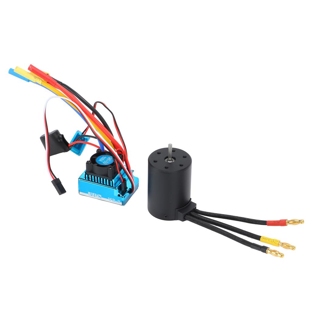 3650 3600KV Brushless ESC and 120A Brushless Motor Waterproof RC Car Part for 1:10 RC Car and 1/8 RC Car
