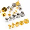 50-100 stuks/partij Gouden Roestvrij Staal Oorbellen Studs Lege Stiftbasis Pinnen Met Oorbellen Dop Sluitingen Oor Achterkant Voor DIY Sieraden Maken