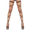 Damen Sexy Strümpfe Punk Goth Ausgeschnitten Bandage Nylonstrümpfe Pole Dance Sexy Unterwäsche Weiblich Sexy Dessous Beinharnisch