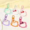 Creative Cartoon Cat Head Keychain - Acrylic Pendant Accessory & Bag Charm