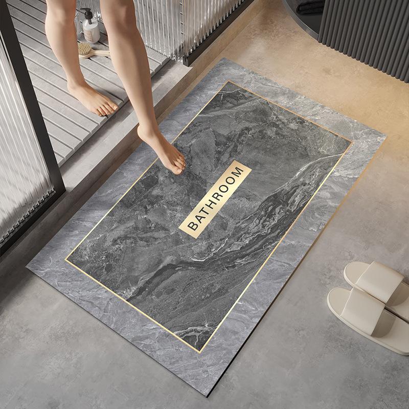 Household Diatomaceous Mud Quick Drying Soft Floor Mat Bathroom Absorbent Non-slip Toilet Toilet Carpet Thickened