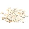 100Pcs Wooden Love Heart Shape Embellishment Plaques Wedding Craft 20/30/40mm
