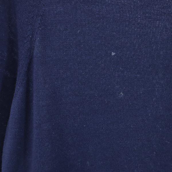 JIL SANDER NAVY wool Long sleeve V neck knit M Zen system sweater Women Used