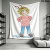Meine Freundin Conni Wall Tapestry Aesthetic Wall Hanging Printed Fabric Blanket Decorative Tapestries for Bedroom Living Room Home Decor