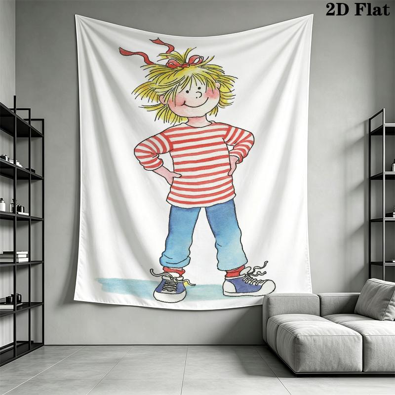 Meine Freundin Conni Wall Tapestry Aesthetic Wall Hanging Printed Fabric Blanket Decorative Tapestries for Bedroom Living Room Home Decor