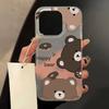 Weiche TPU Matte Niedliche Bär Handyhülle für iPhone 15 Pro Max Funda iPhone 16 11 13 15 14 Plus 12 Mini 16promax 15promax Klare Hülle