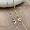 European-American Style S925 Sterling Silver Geometric Bracelet, Versatile Gold-Plated Fashion Accessory for Women