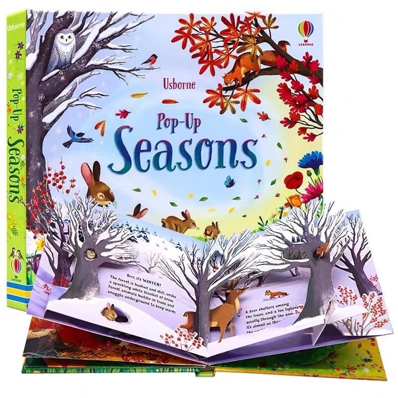 

Usbrone POP UP Seasons English Educational 3D Flap Picture Baby Story Card Books Children Kids Reading Book for 3-6 Years Old 1 Book
