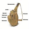 Tactical Sling Backpack,Outdoor Men‘ Chest Bag, Multiple Compartments, Shoulder Bag for Outdoor, Mountaineering, Camping, Fishing & Trekking