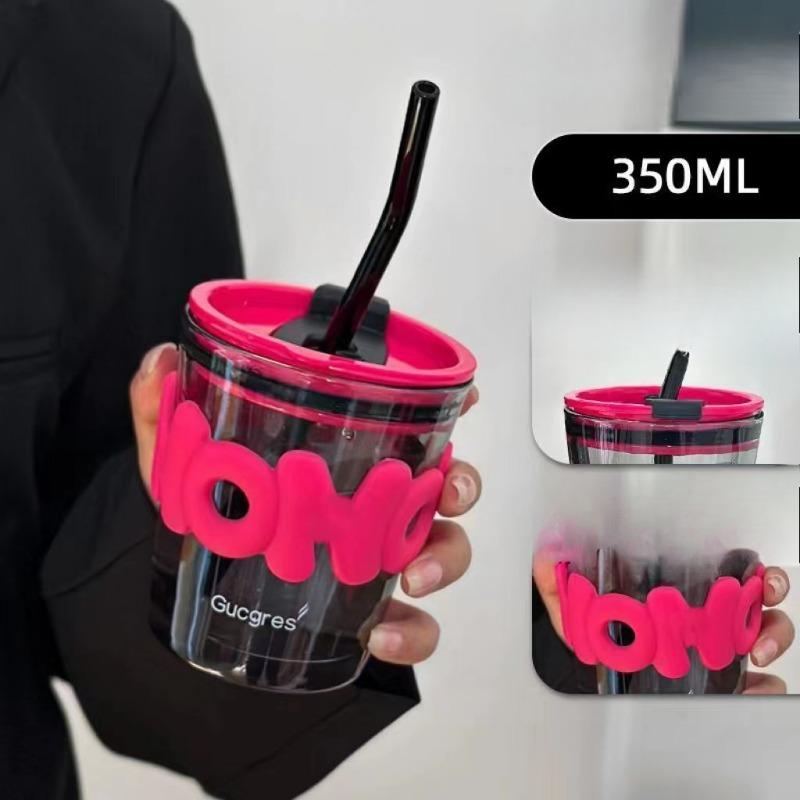 High Appearance Level Deer Cup Glass Water Cup Bamboo Joint Cup Coffee Beverage Straw Cup