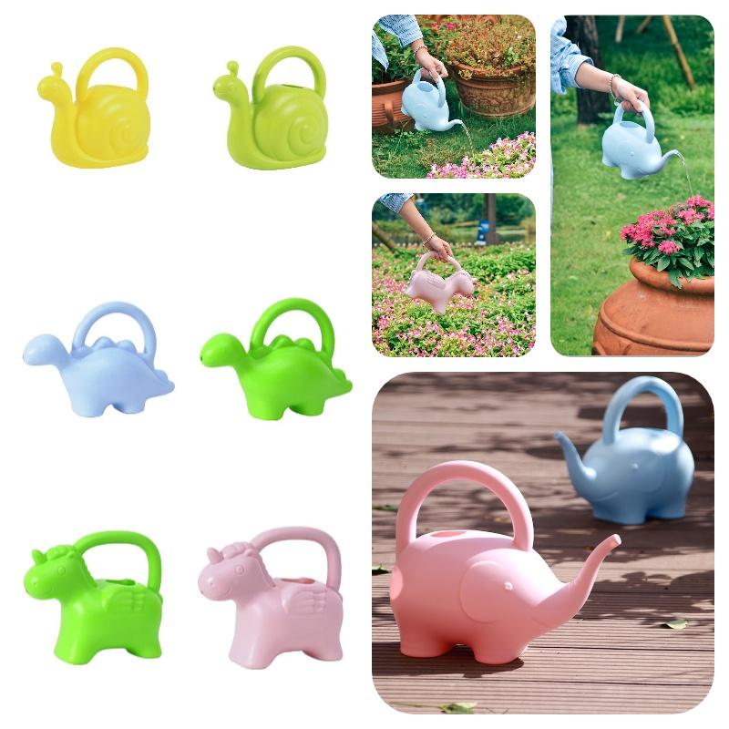 Colorful Gardening Watering Pot For Kids Cute Cartoon Elephant Design 1l Capacity