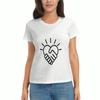 Halloween Vampire Ladies Cotton T Shirt, Premium Cotton Graphic Print, Durable, Casual Fashion. Without An Arm Gothic Castle Bat Design, Perfect For H