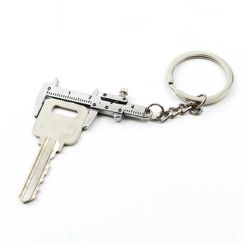 Fashion Mini Vernier Caliper Keychain 0-40mm Portable Measuring Gauging Tools Car for Key Chain Ring Ruler Caliper