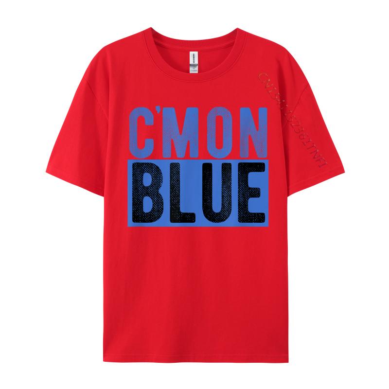 Cmon Come On Blue Umpire Baseball Fan Lover Classic Cotton Male Tops Shirts Comfortable T-Shirt Customized Tee-Shirt Fashion