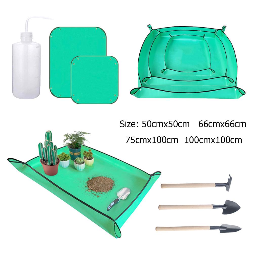 1pcs Planting Mat 50cm-100cm Gardening Potting Pad Foldable Garden Plant Flower Pot Transplanting Waterproof Mats