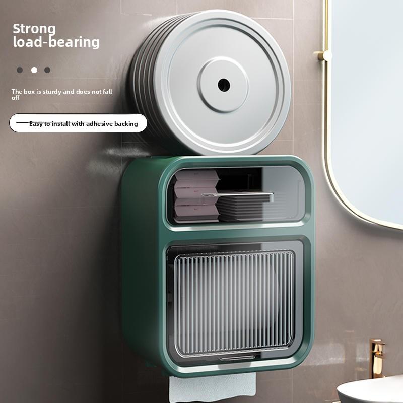Toilet Paper Box - Paperless Toilet Paper Box - Tissue Box - Toilet Paper Holder - Wall-mounted Toilet Paper Rack