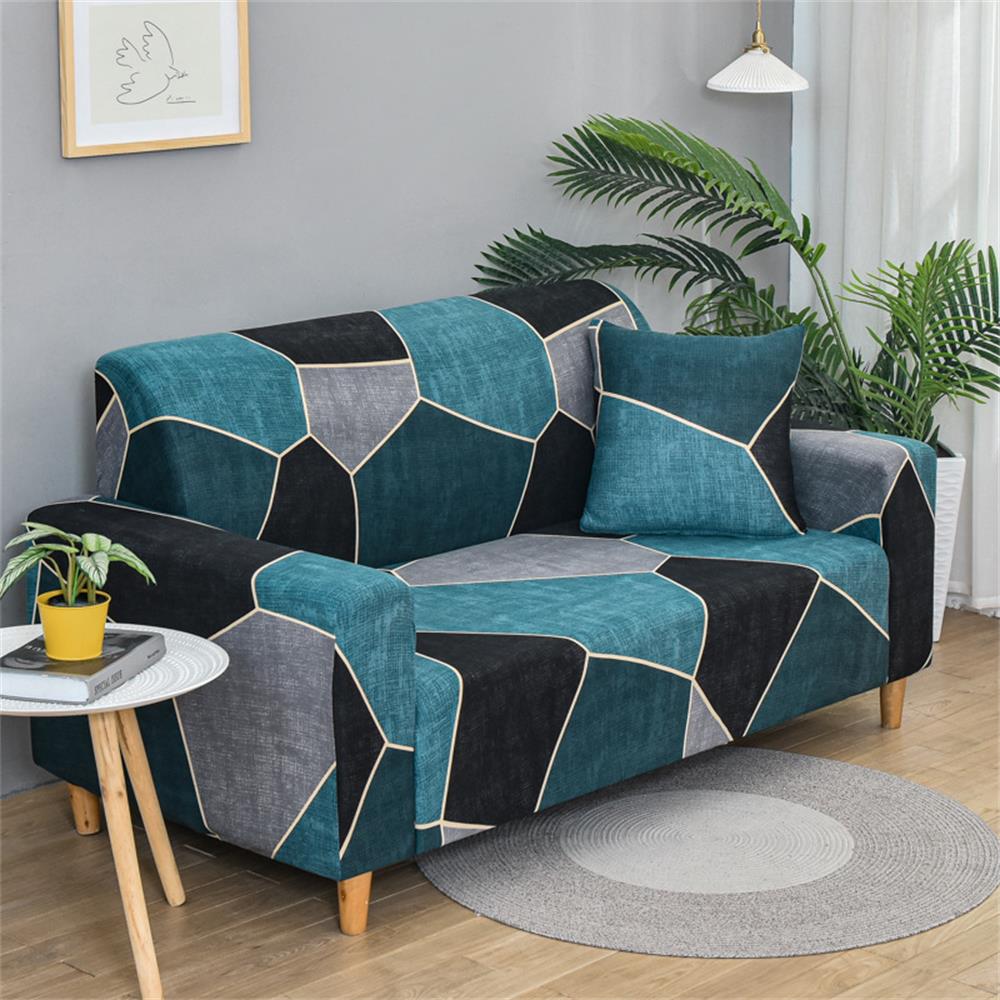 1pc Printed Elastic Sofa Cover Antidirty Spandex Sofa Cover Furniture Protector for Bedroom Office Living Room Home Decor