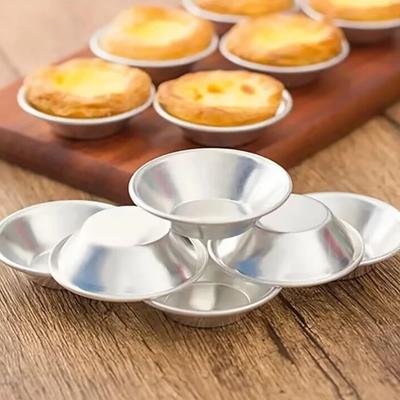 10/25/50 Pezzi Stampini per Tarteggs in Lega di Alluminio Riutilizzabili Mini Tazze Rotonde per Tarteggs Accessori per la Cottura Stampo per Biscotti Dessert Forno da Cucina