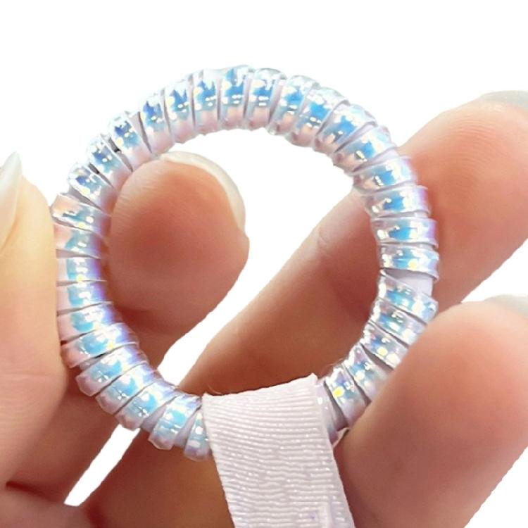 

Flexible Silicone Rings Set For Keychains 6PCS Stuffed Toy Safety Coil Nonslip Design Multiple Color Optional белый