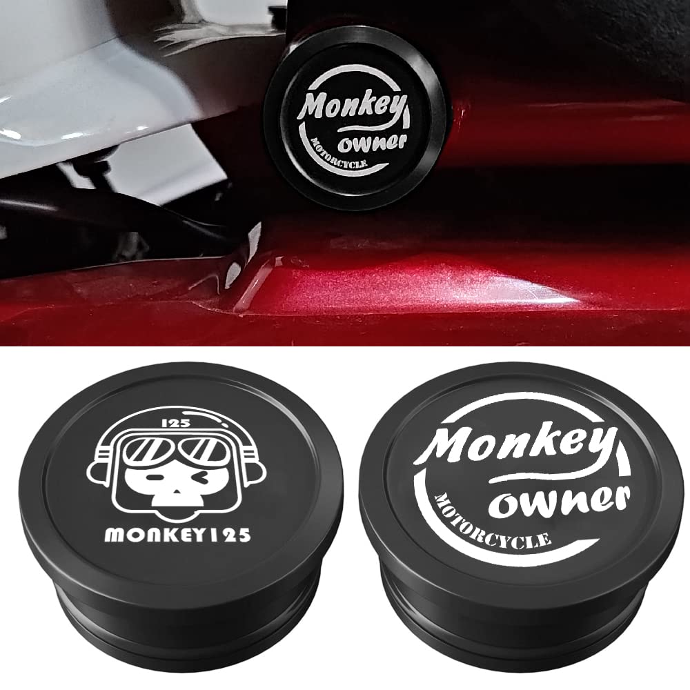 Aluminum Frame Cap Filler For Honda Monkey 125 Monkey 125 Z125 (2018-2024) (JB02 / JB03) All Models (Black)
