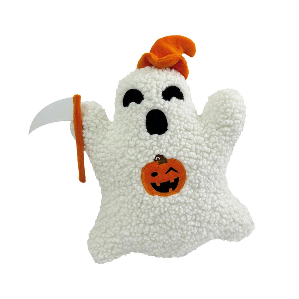 Spooky Ghost Plush Toy Pumpkin Pillow Cushion for Children's Halloween Decoration and Birthday Christmas Gift