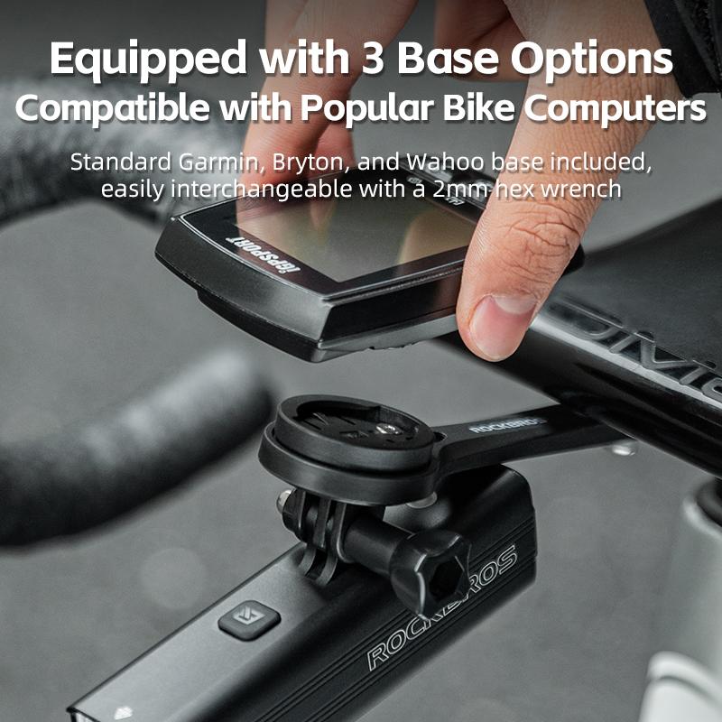 ROCKBROS Bike Bracket Front Lamp Holder Nylon Bicycle Computer Holder Handlebar Speedometer Bracket For Garmin/Bryton etc