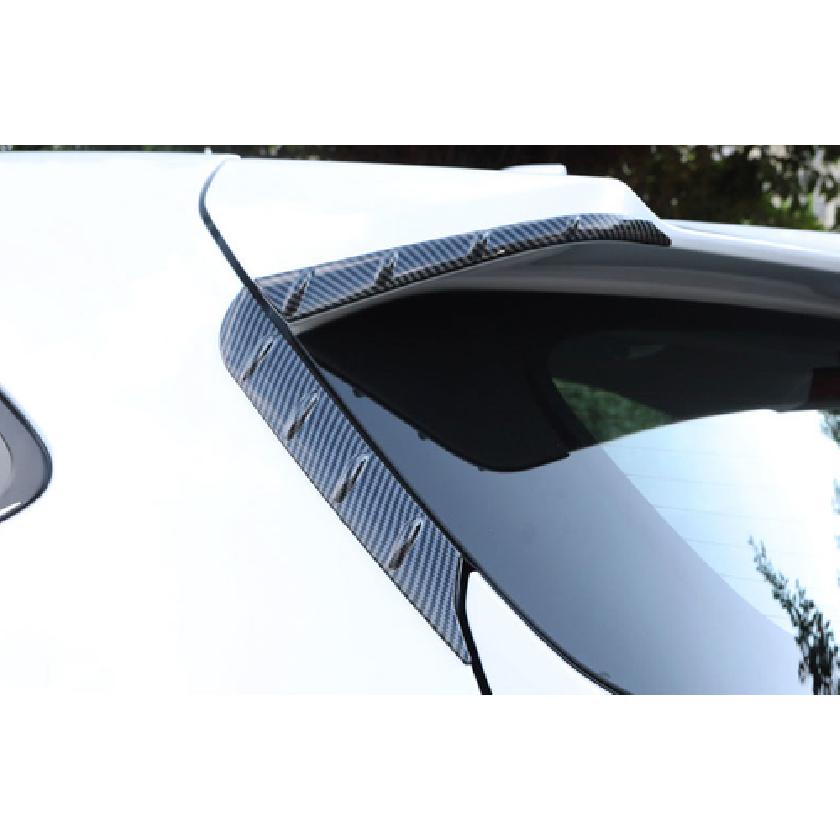 Carbon Fiber Rear Window Spoiler Side Cover Trim For Toyota Highlander -