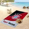 FC Bayern München Personalisiertes Bedrucktes Strandtuch Fußballlogo Unterstützung Benutzerdefinierter Name Text Absorbierendes Handtuch Für Sport Reisen Besonderes Geschenk