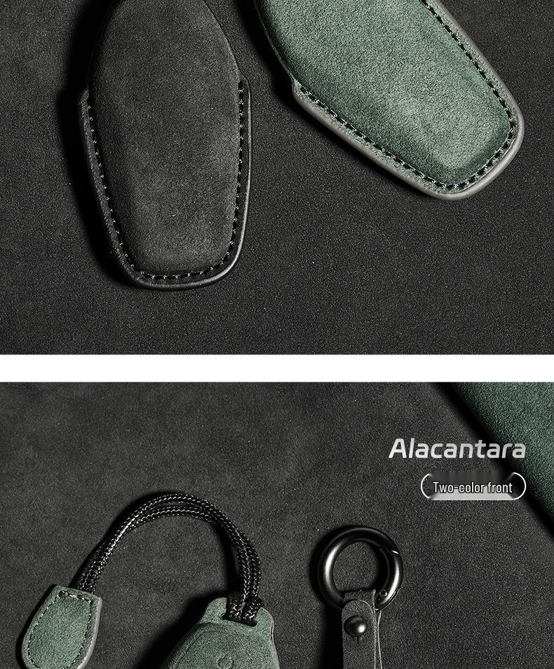 BYD Car Key Suede Case for Tang DMI, Han EV, Dolphin, Seal, Song PLUS, Yuan DMP Models
