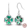 Sparkling Women Hoop Earrings 925 copper Heart Shape Star Moon Round Blue Zircon Fit Origina Drop Earrings Zircon Holiday gifts