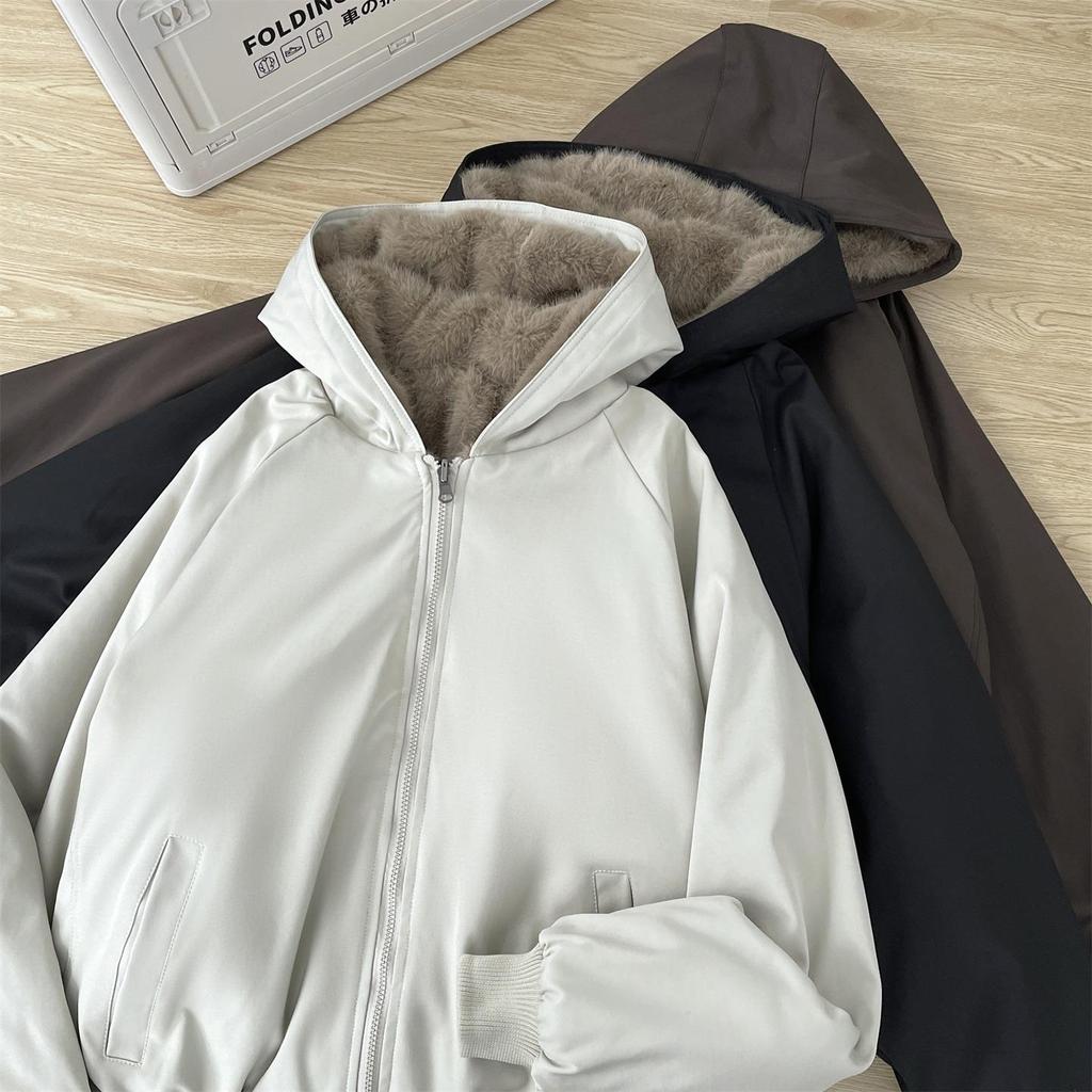 Men's Reversible Fur Parka 2026: Winter Cotton Jacket, Lazy Style, Thickened Outerwear.