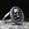 NEW Men's 316L stainless steel rings Vintage High Polished Vampire Skull Biker Rocker Ring Boy Heavy Metal Gothic jewelry