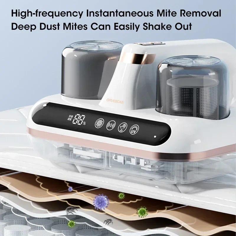 10000PA Double-cup Mite Remover Strong Suction Intelligent Ultraviolet Disinfection Vacuum Cleaner Wireless Remover