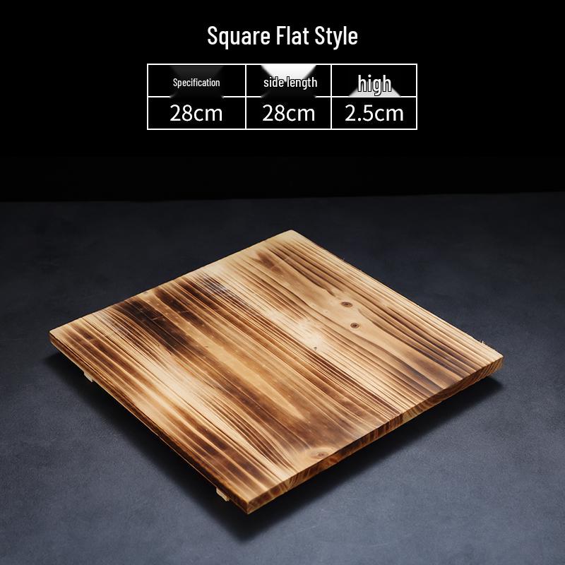 High-Temperature Resistant Fir Wood Heat Insulation Tray for Clay Pot Grilling