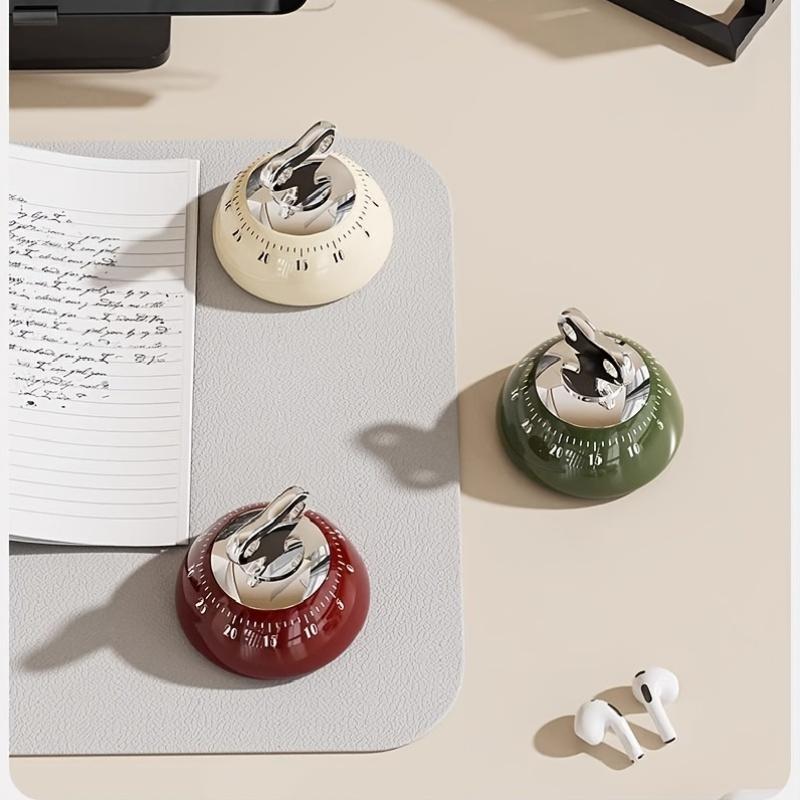 2pcs Vintage Magnetic Timer , Mechanical Screw On Kitchen, Beauty, Study, Gym Timer , No Battery Needed, Magnetic Base for Countertop, Desk