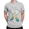 Silver sSonic the Hedgehog Novelty 100 Cotton TShirt sSonic the Hedgehog Tees Tops For Unisex