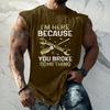 Canotta Casual da Uomo Senza Maniche Vestibilità Larga Maglietta da Palestra Grafica Stampata Allenamento Palestra Leggera Comoda Abbigliamento Estivo