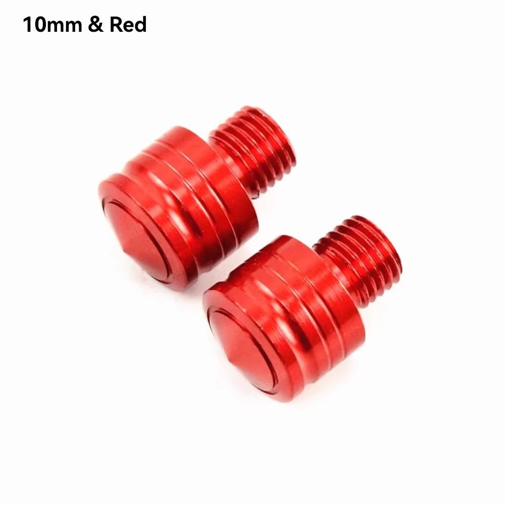 2Pcs M8 M10 Motorcycle CNC Aluminum Rear View Mirror Screws Hole Plugs Screws Rearview Mirror Anti-Rust Holder Screw