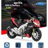 Scară 1/18 Welly Aprilia RSV 4 Fabrică Model de motociclete din aliaj Modele de vehicule de jucărie din metal Model de motocicletă Colectie de simulare înaltă Cadouri pentru copii